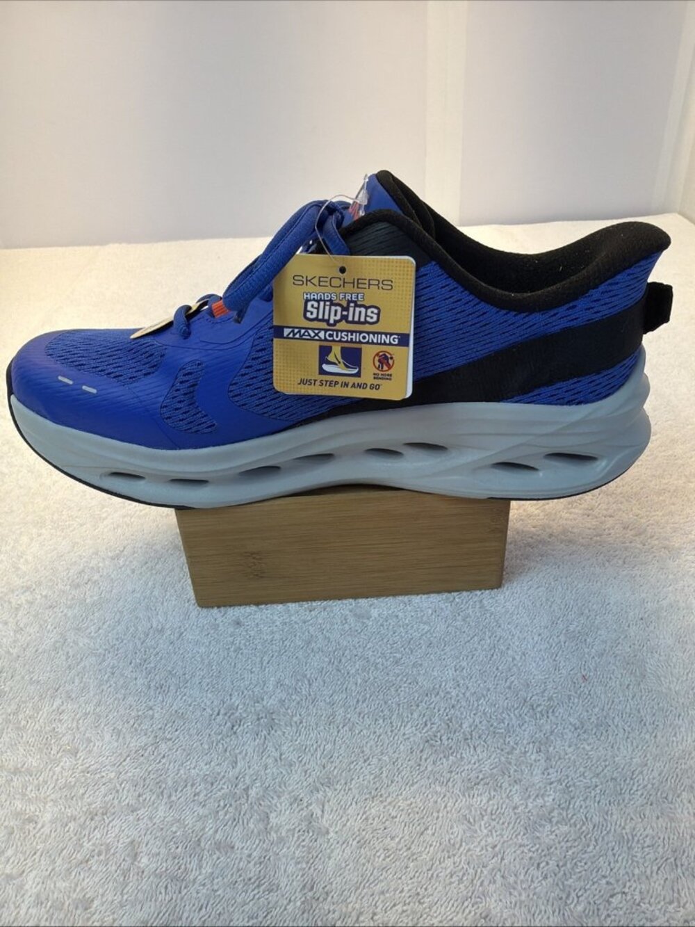 Skechers Slip Ins Hands Free Men Size 7 Blue Air Cool Machine Wash New no Box
